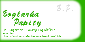 boglarka papity business card